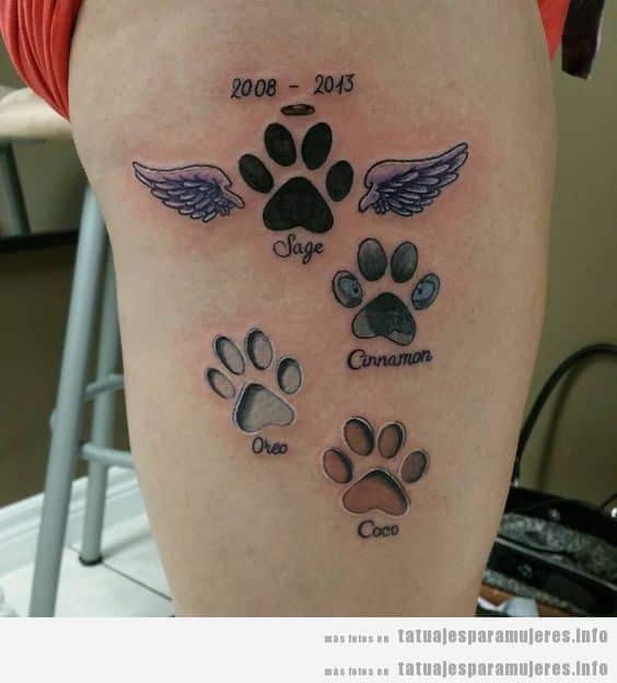 Tatuajes conmemorativos perros fallecido