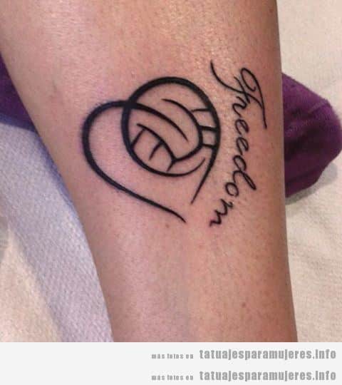 Tatuajes balones volleyball para mujer 7