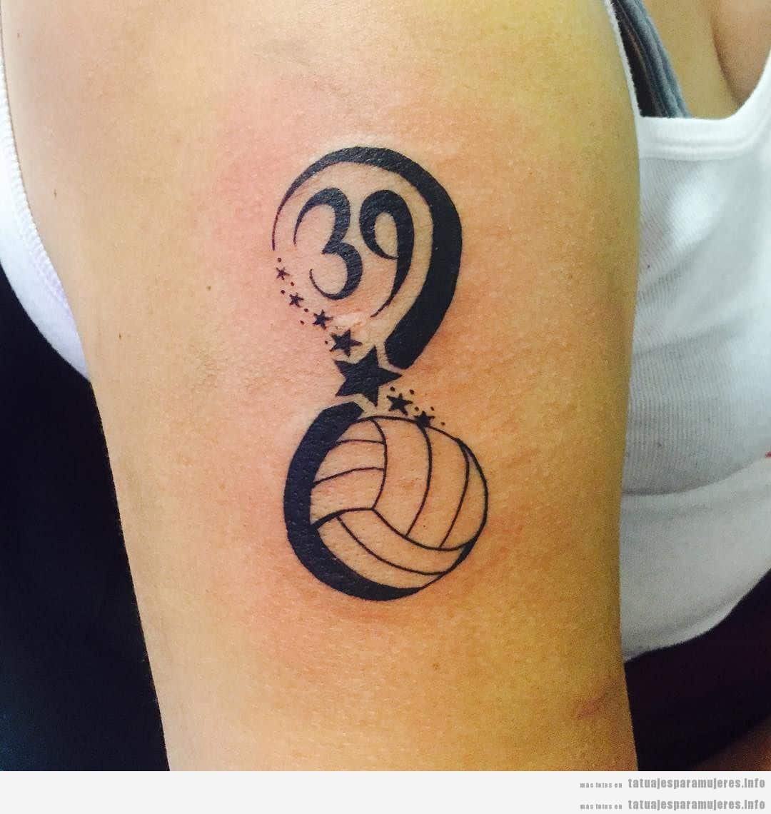 Tatuajes balones volleyball para mujer 6