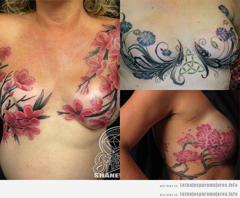 20 Tatuajes en los pechos tras mastectomía por cáncer de mama con maravillosos diseños