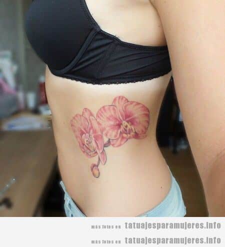 Tatuaje de una orquídea para mujer