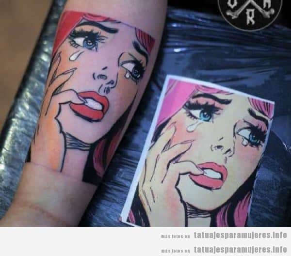 Tatuaje mujer, comic de Roy Lichtenstein