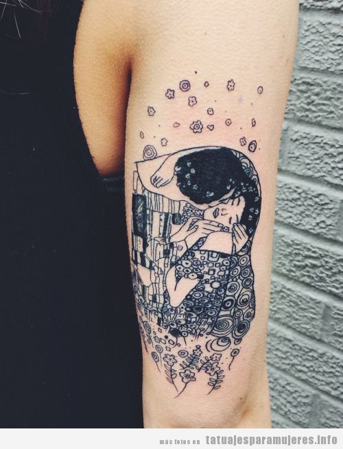 Tatuaje inspirado en obra de arte de Klimt 2