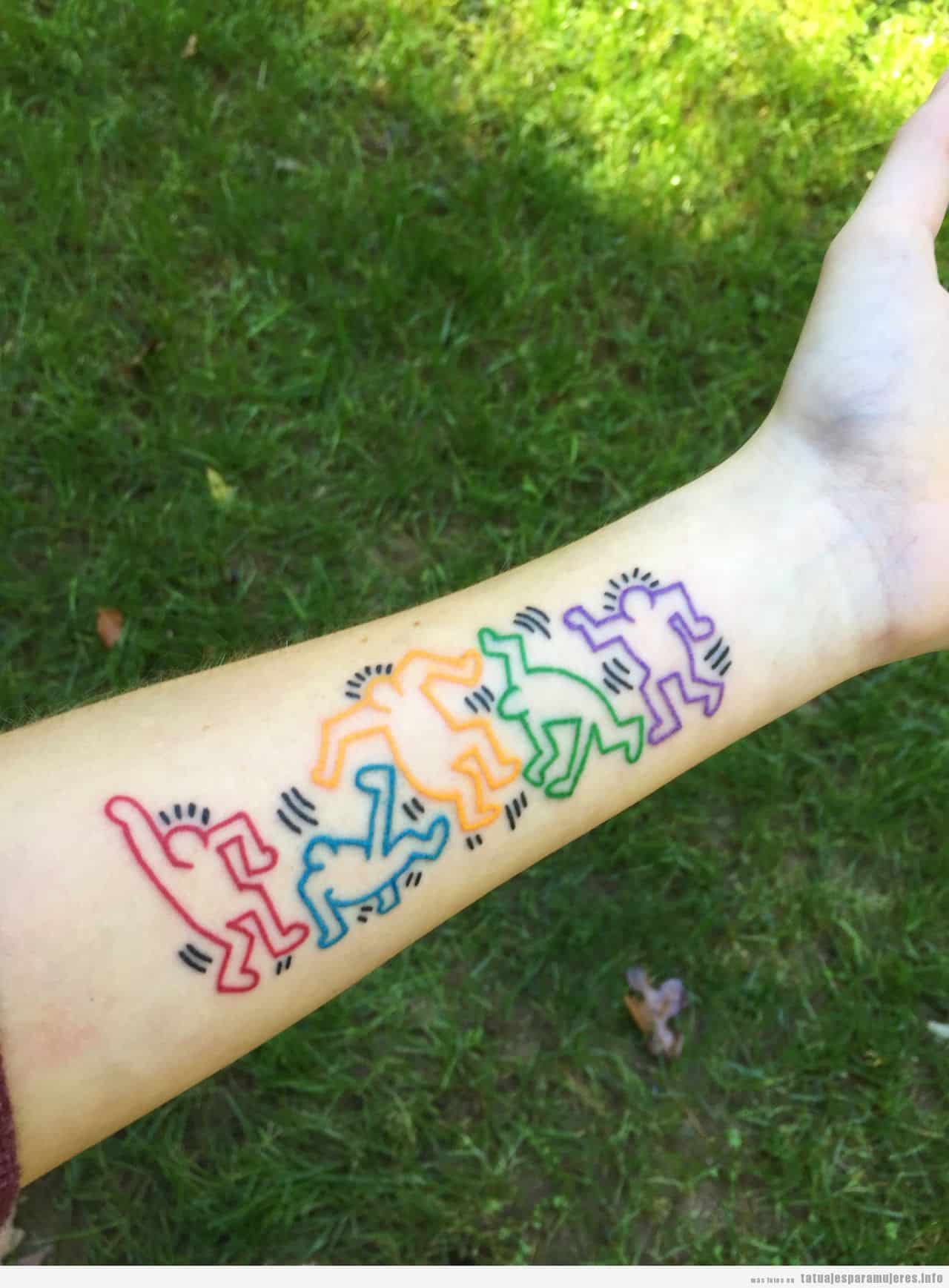 Tatuaje inspirado en obra de artr de Keith Haring