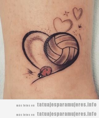 Tatuajes balones volleyball para mujer 2