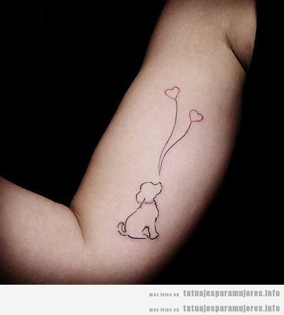 Diseños de tatuajes bonitos de perros para mujer 10
