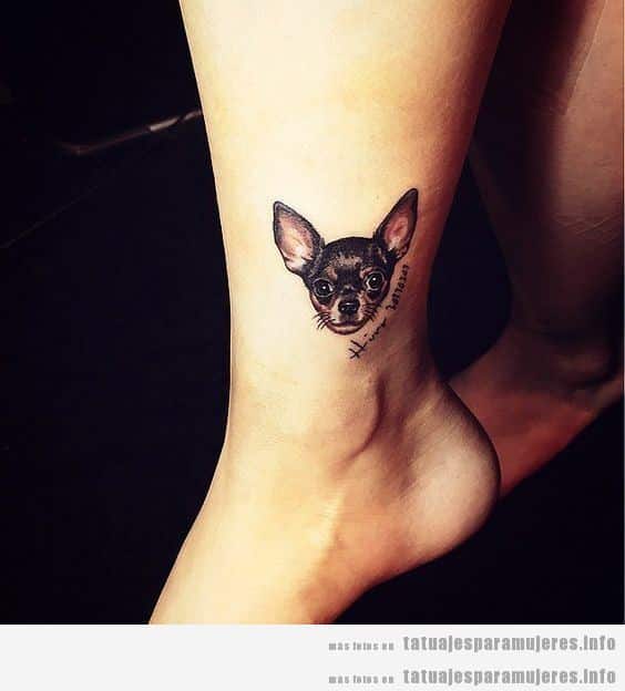 Diseños de tatuajes bonitos de perros para mujer 5