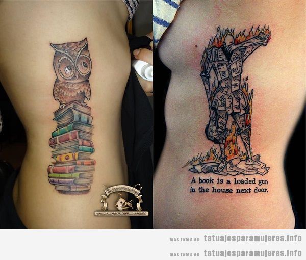 Tatuajes para mujeres en el costado libros 2