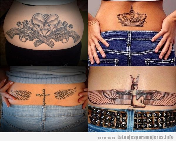 Tatuajes en la zona lumbar para mujer con distintos diseños