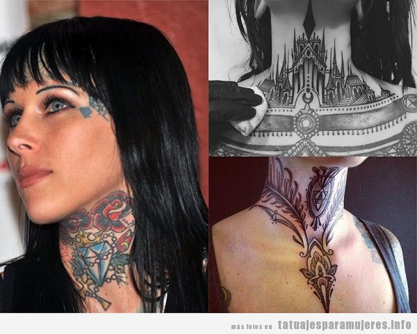 Tatuajes en el cuello entero para mujer 4