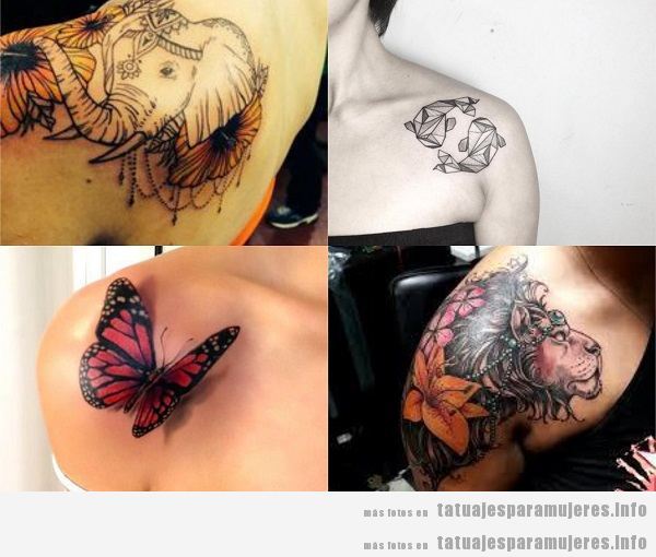 Tatuajes para mujeres en el hombro, animales