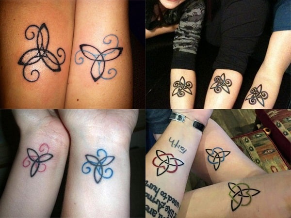 Tatuaje amigas triqueta embrujadas