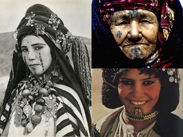 Tatuajes cara mujeres bereberes