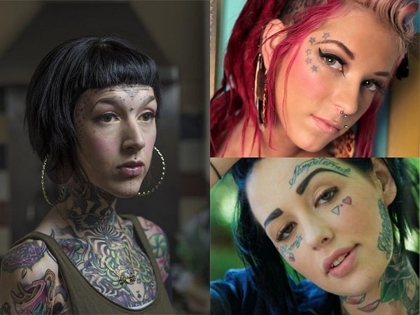 Tatuajes en la cara para mujer, diseños en las cejas