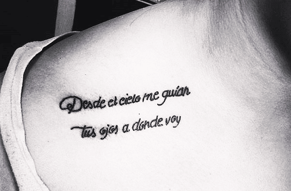 Tatuajes para mujer con frases en español sobre la vida 13