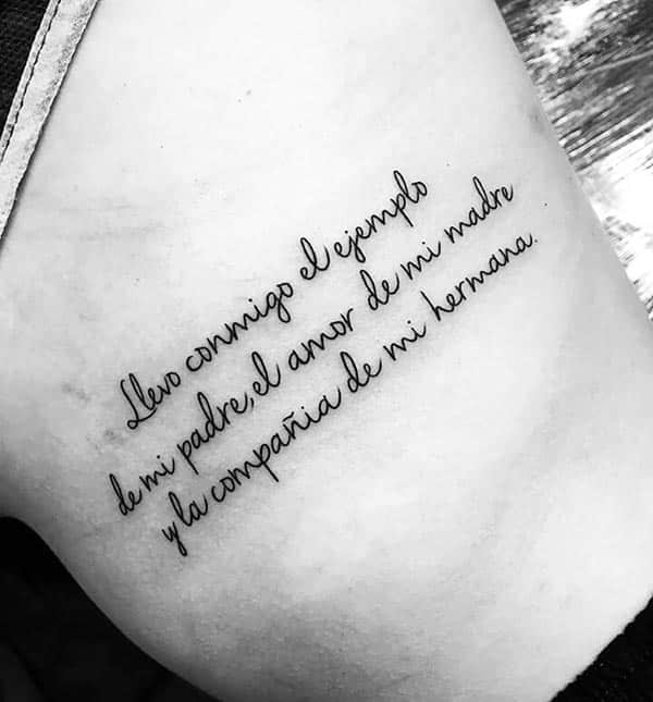 Tatuajes para mujer con frases en español sobre la vida 16