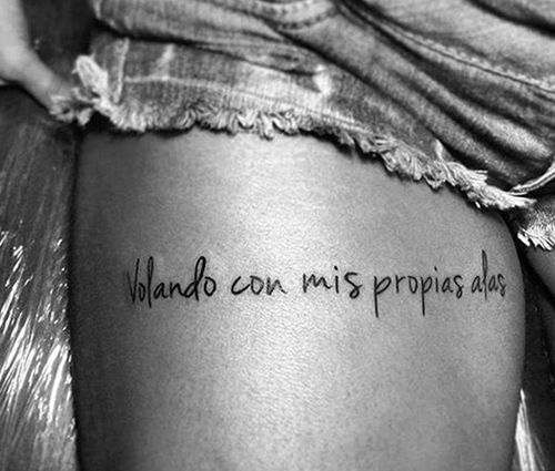 Tatuajes para mujer con frases en español sobre la vida 8