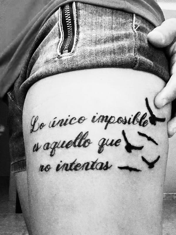 Tatuajes para mujer con frases en español sobre la vida 12