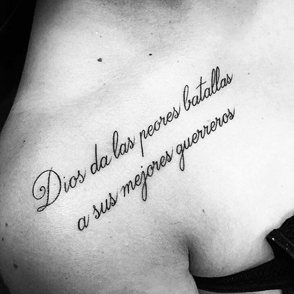 Tatuajes para mujer con frases en español sobre la vida 14