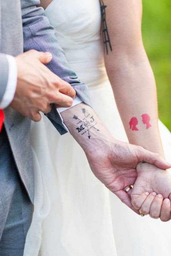 Tatuajes temporales boda para novios
