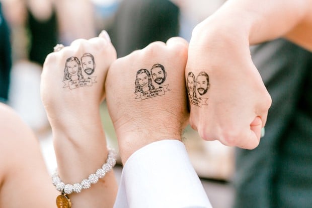 Tatuajes temporales boda para invitados