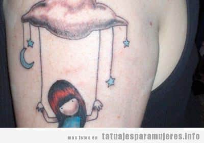 Tatuajes de muñecas Gorjuss para mujer