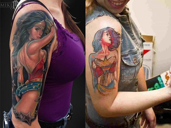 Tatuajes mujeres guerreras en el brazo 2