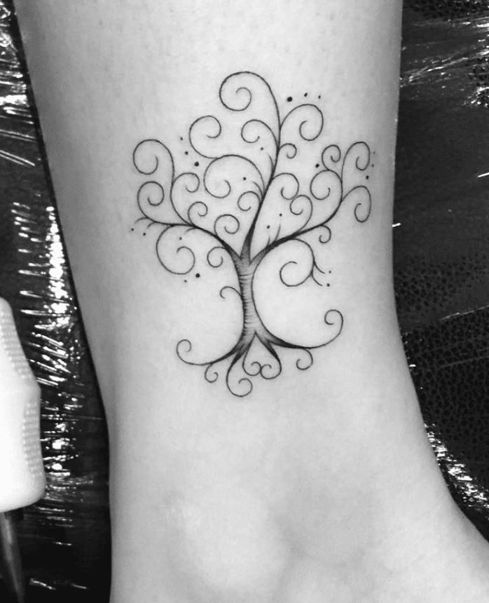 Tatuajes del árbol de la vida el tobillo