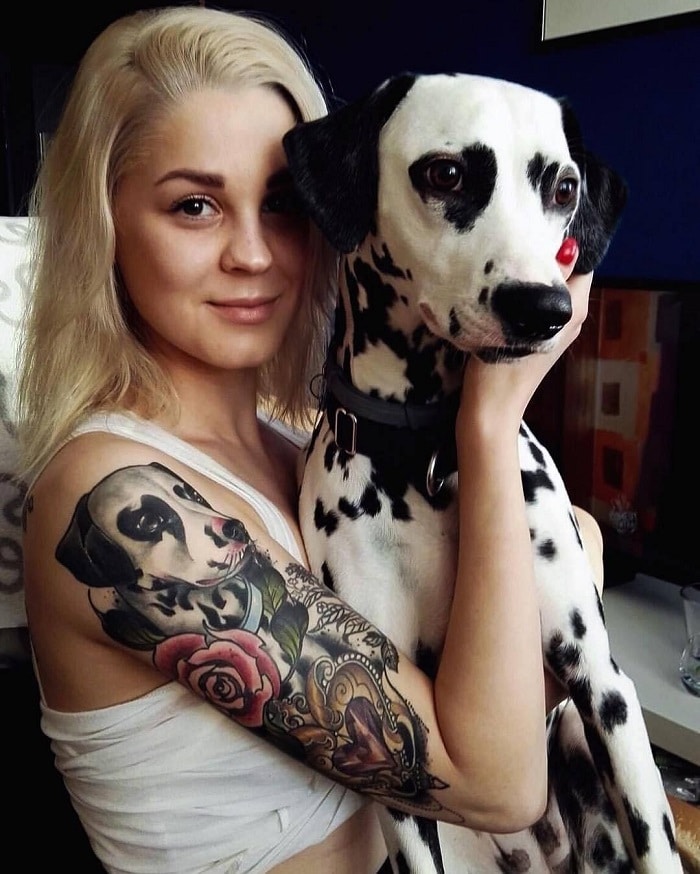 Tatuaje mascota perro dálmata