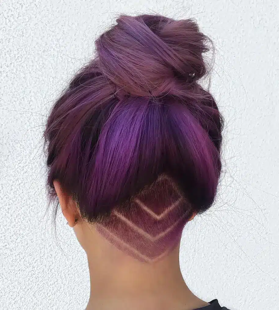 Hair tattoo pelo lila